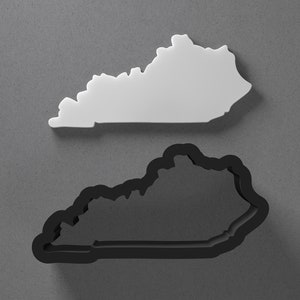 Kentucky State Shape USA Polymer Clay Cutter With Sharp Tapered Edge, Earring And Jewelry Tool For Mini Studs Or Pendant Set, Cookie Cutter