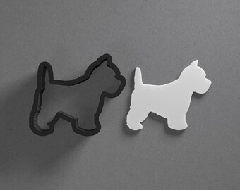 West Highland Terrier Polymer Clay Earring & Cookie Cutter, Pottery Tool