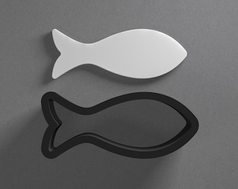 Fisch Polymer Clay Cutter mit scharfer verjüngter Kante, Ohrring und Schmuck-Werkzeug für Mini-Ohrstecker oder Anhänger Set, Ausstechform