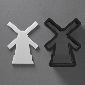Windmill Wind Mill Polymer Clay Earring & Cookie Cutter, Pottery Tool