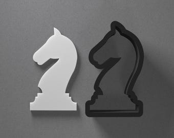 Knight Chess Piece Polymer Clay Earring & Cookie Cutter, Pottery Tool