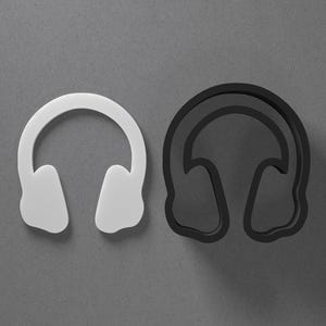 Dj Headphones Earphones Polymer Clay Earring & Cookie Cutter, Pottery Tool