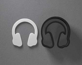 Dj Headphones Earphones Polymer Clay Earring & Cookie Cutter, Pottery Tool
