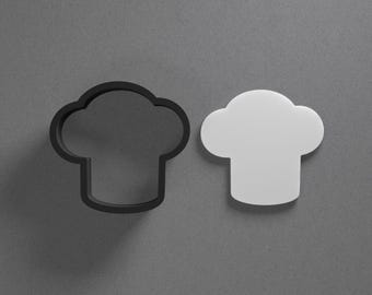 Chef's Hat Polymer Clay Earring & Cookie Cutter, Pottery Tool