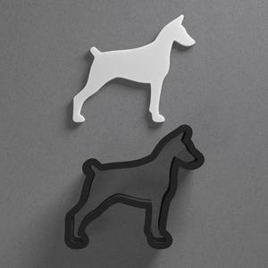 Doberman Polymer Clay Earring & Cookie Cutter, Pottery Tool