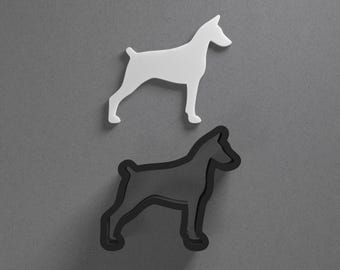 Doberman Polymer Clay Earring & Cookie Cutter, Pottery Tool