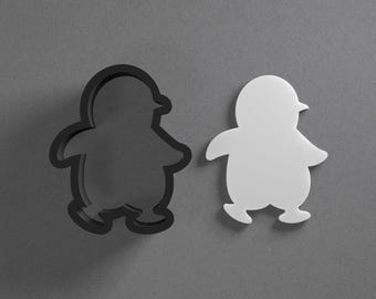 Walking Penguin Bird Polymer Clay Earring & Cookie Cutter, Pottery Tool