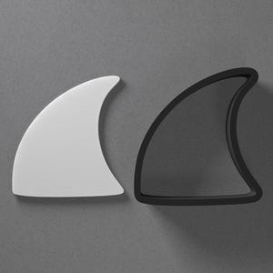 Shark Fin Polymer Clay Earring & Cookie Cutter, Pottery Tool