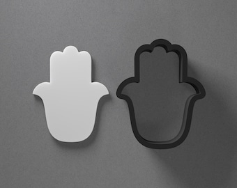 Hamsa main, symbole de la paume, boucle d'oreille et emporte-pièce en pâte polymère, outil de poterie