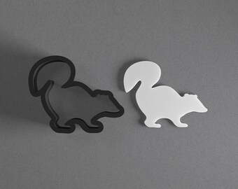 Skunk Polymer Clay Earring & Cookie Cutter, Pottery Tool