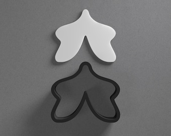 Flower Petal Dangle Polymer Clay Earring & Cookie Cutter, Pottery Tool