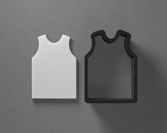 Basketball Jersey Shirt Polymer Clay Earring & Cookie Cutter, Pottery Tool