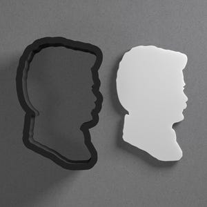 Ron Swanson Silhouette Polymer Clay Earring & Cookie Cutter, Pottery Tool