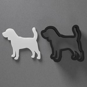 Boucle d'oreille et emporte-pièce en pâte polymère, race de chien Beagle, outil de poterie