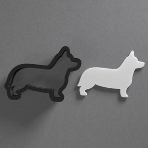 Aretes de arcilla polimérica y cortador de galletas de perro Corgi, herramienta de cerámica