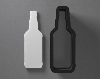 Whisky Whiskey Bottle Polymer Clay Earring & Cookie Cutter, Pottery Tool