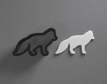 Boucle d'oreille et emporte-pièce Fox en pâte polymère, outil de poterie