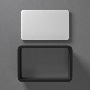 Pendiente de arcilla polimérica rectangular con forma de tarjeta de crédito y cortador de galletas, herramienta de cerámica