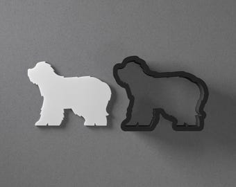 Old English Sheepdog Dog Polymer Clay Earring & Cookie Cutter, Pottery Tool