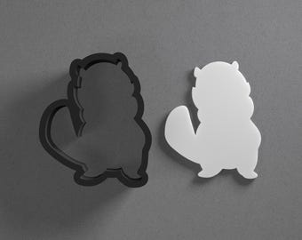 Stylized Cartoon Beaver Polymer Clay Earring & Cookie Cutter, Pottery Tool