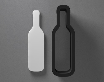 Wine Bottle Polymer Clay Earring & Cookie Cutter, Pottery Tool