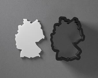 Germany Deutschland Shape Polymer Clay Earring & Cookie Cutter, Pottery Tool