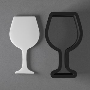 Wine Glass Polymer Clay Cutter With Sharp Tapered Edge, Earring And Jewelry Tool For Mini Studs Or Pendant Set, Cookie Cutter