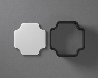 Simple Square Plaque Polymer Clay Earring & Cookie Cutter, Pottery Tool