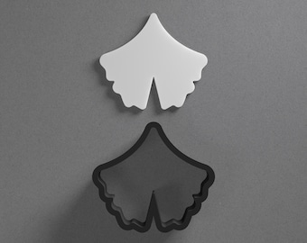 Ginkgo Biloba Leaf Polymer Clay Earring & Cookie Cutter, Pottery Tool