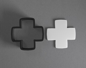 Chubby Plus Sign Or Cross Polymer Clay Earring & Cookie Cutter, Pottery Tool
