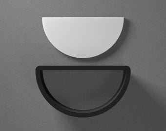 Half Circle Semicircle Polymer Clay Earring & Cookie Cutter, Pottery Tool