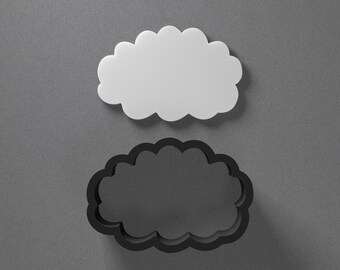 Puffy Whimsical Cloud Polymer Clay Earring & Cookie Cutter, Pottery Tool
