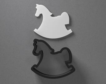 Rocking Horse Polymer Clay Earring & Cookie Cutter, Pottery Tool