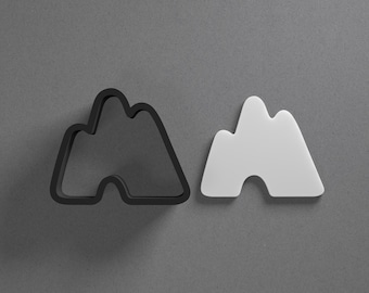Mountain Range Peak Polymer Clay Earring & Cookie Cutter, Pottery Tool