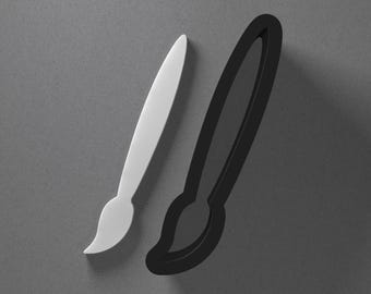 Artist Brush Polymer Clay Earring & Cookie Cutter, Pottery Tool