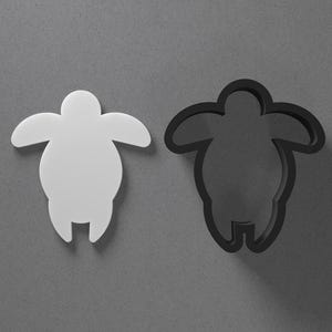 Ohrringe und Ausstechform für schwimmende Meeresschildkröten aus Polymerclay, Töpferwerkzeug