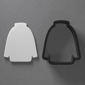 Winter Jacket Coat Polymer Clay Earring & Cookie Cutter, Pottery Tool