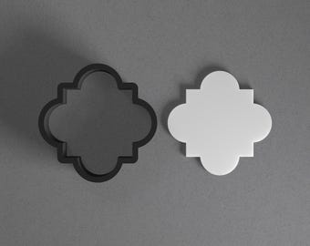 Moroccan Plaque Polymer Clay Earring & Cookie Cutter, Pottery Tool