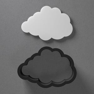 Örhänge och kakform i polymerlera, Puffy Cloud, keramikverktyg