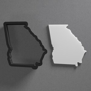 Georgia State Shape USA Polymer Clay Cutter With Sharp Tapered Edge, Earring And Jewelry Tool For Mini Studs Or Pendant Set, Cookie Cutter