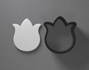 Tulip Flower Polymer Clay Earring & Cookie Cutter, Pottery Tool