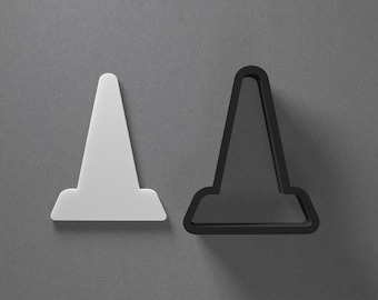 Traffic Cone Polymer Clay Earring & Cookie Cutter, Pottery Tool