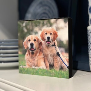 Square Photo Block made from, LEGO® Bricks, Personalised, BLACK, Building Block, Puzzle, Gift, Him, Her, Birthday, Anniversary, Mothers Day