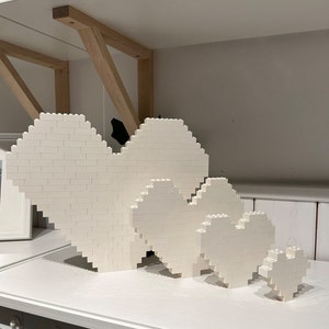 Personalised Map Print Heart made with LEGO® Bricks, Engaged, Wedding Present, Anniversary, Romantic, Valentine, Keepsake, New Home, Jigsaw image 4