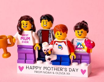 Personalised Mum Minifig Custom LEGO® Brick Birthday or Mother’s Day Gift for Family