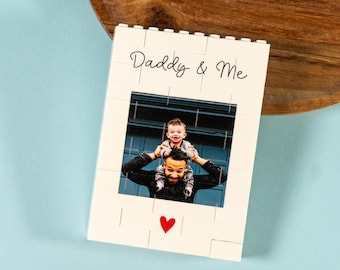 Personalized LEGO® Brick Photo Block: Christmas Dad Gift