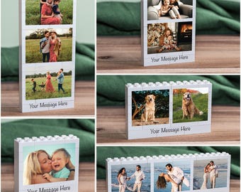 Personalised Photo Gift LEGO® Brick Photo Block, Keepsake Gift, Gift for Dad, Building Block, Puzzle, Birthday Present, Couples, Anniversary