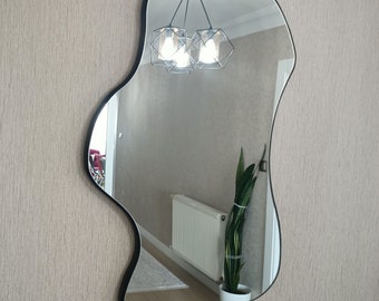  WallBeyond Asymmetrical Mirror, Irregular Wall Mirror for  Bathroom, Wall Mirrors Decorative for Bedroom Living Room Entryway Hall,  Unique Wall Mirror 25.5 H x 20 W