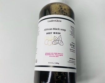 African Black Soap Liquid/ Raw  African Black Soap Liquid/ Liquid Body Wash