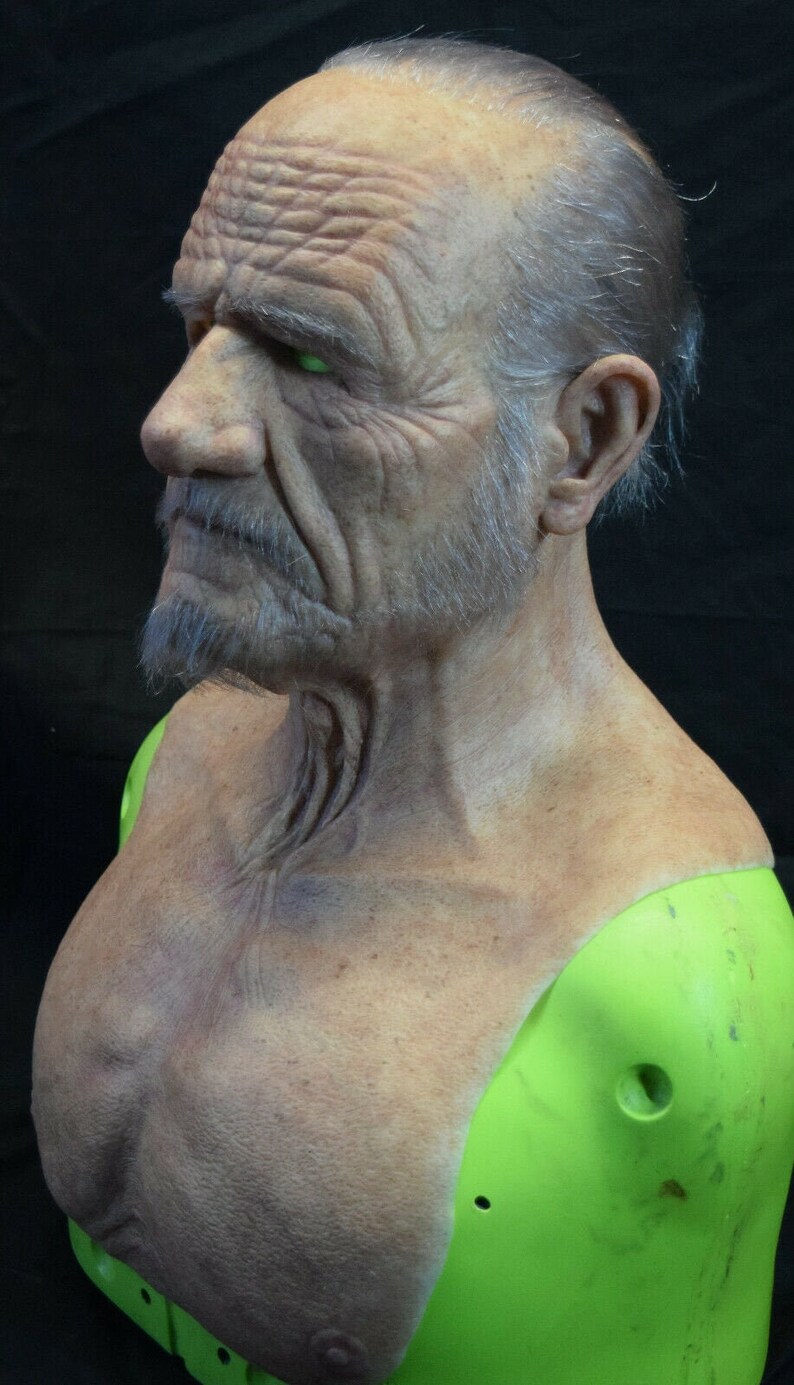 OLD MAN MASK Roleplay Fake Face Mask Realistic Silicone Etsy Hong Kong